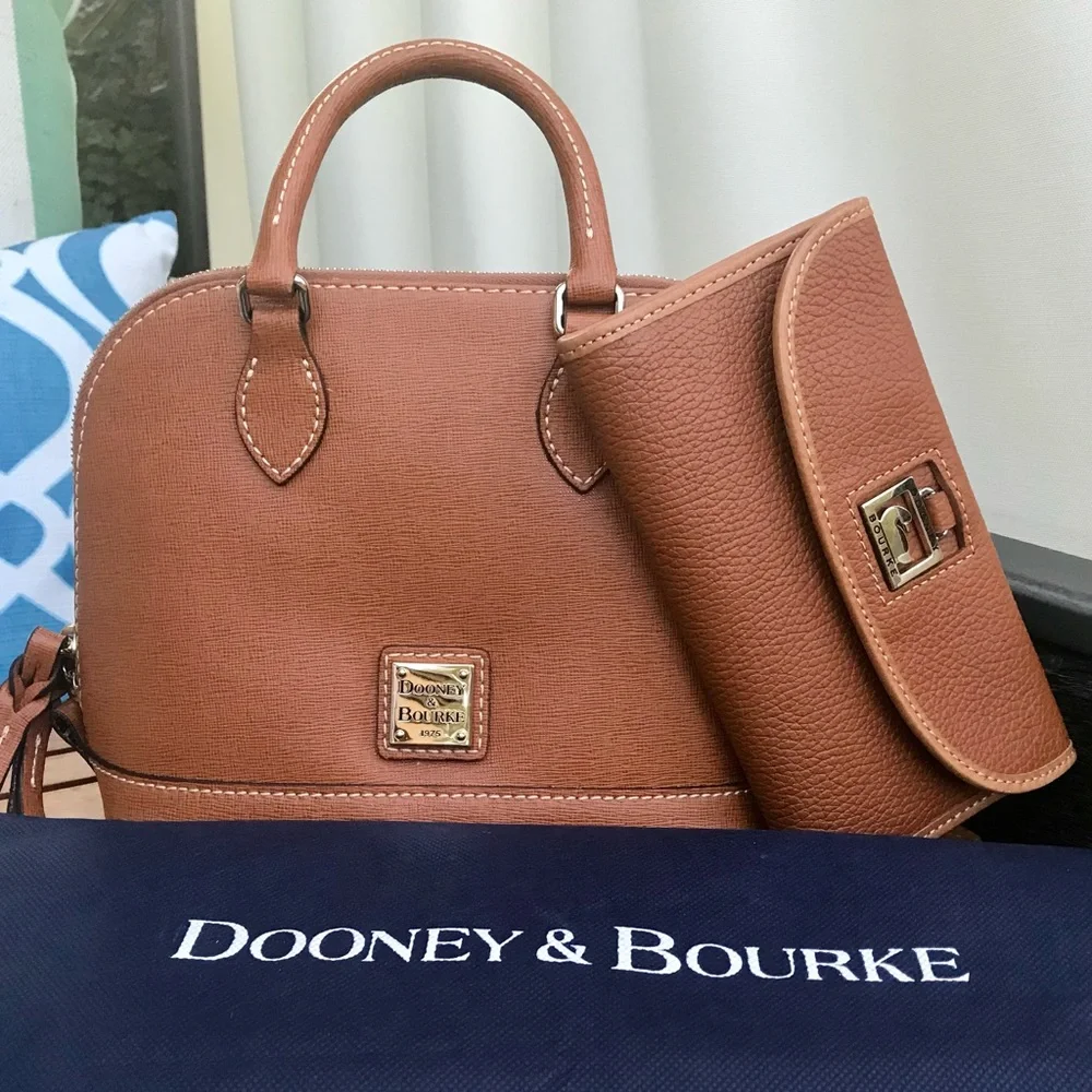 Dooney & Bourke Camel Leather Mini crossbody Bag - Picture 5 of 13